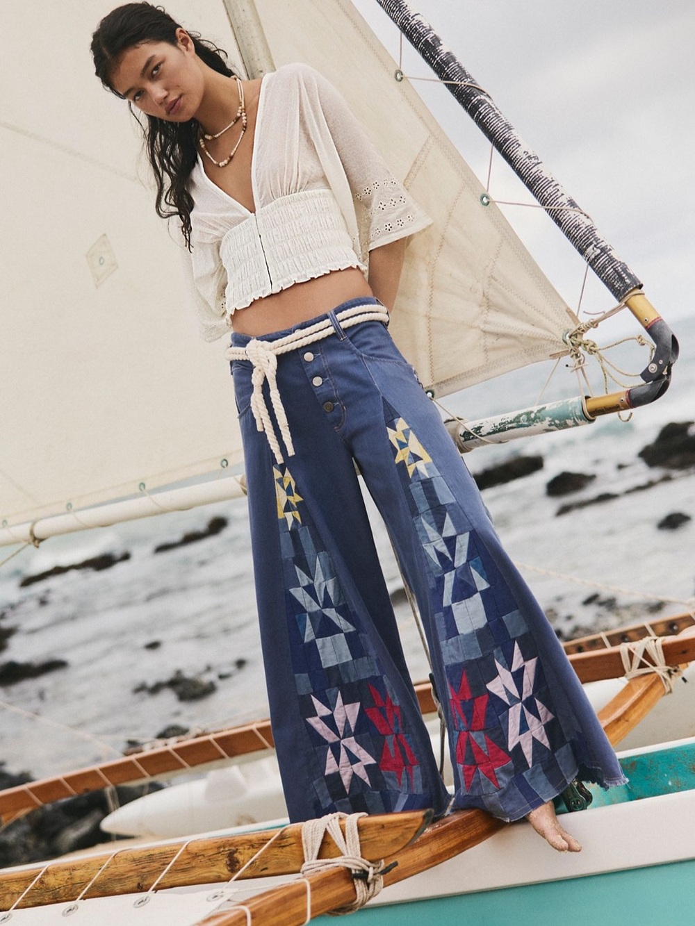 Free People Kaleidoscope Wide Leg Jeans